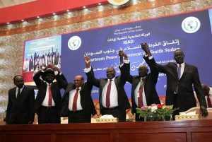 Signed an agreement between the political parties in southern Sudan to share power